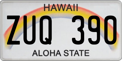 HI license plate ZUQ390
