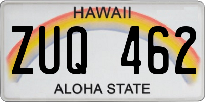 HI license plate ZUQ462