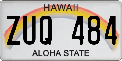 HI license plate ZUQ484