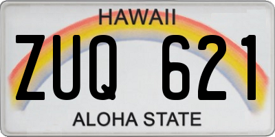 HI license plate ZUQ621