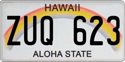 HI license plate ZUQ623