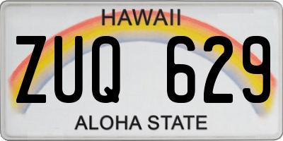 HI license plate ZUQ629