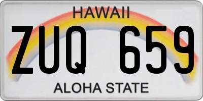 HI license plate ZUQ659