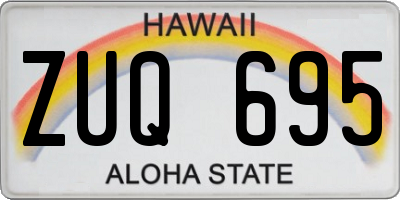 HI license plate ZUQ695