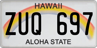 HI license plate ZUQ697