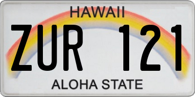 HI license plate ZUR121