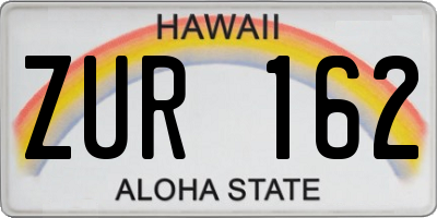 HI license plate ZUR162