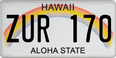 HI license plate ZUR170