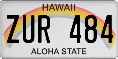 HI license plate ZUR484