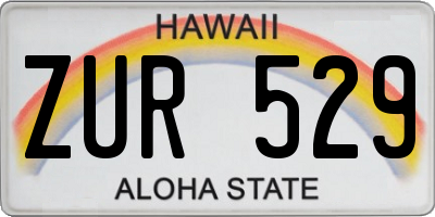 HI license plate ZUR529