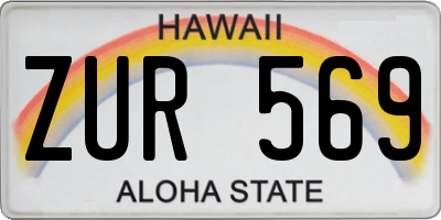HI license plate ZUR569