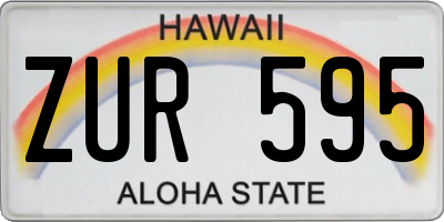 HI license plate ZUR595