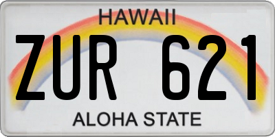 HI license plate ZUR621