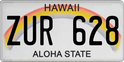 HI license plate ZUR628
