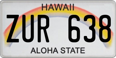 HI license plate ZUR638