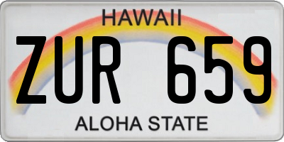 HI license plate ZUR659