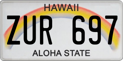 HI license plate ZUR697