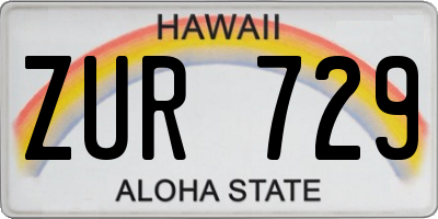 HI license plate ZUR729