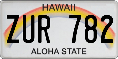 HI license plate ZUR782