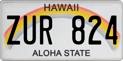 HI license plate ZUR824