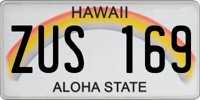 HI license plate ZUS169
