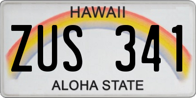 HI license plate ZUS341