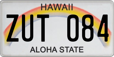 HI license plate ZUT084