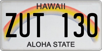 HI license plate ZUT130