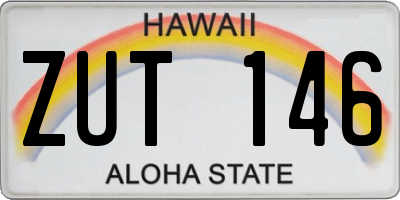 HI license plate ZUT146