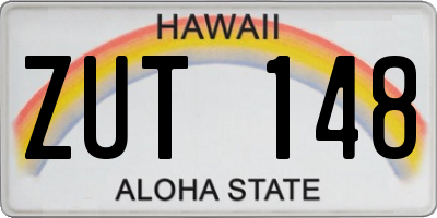 HI license plate ZUT148