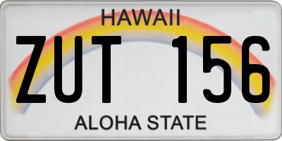 HI license plate ZUT156