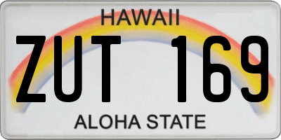 HI license plate ZUT169