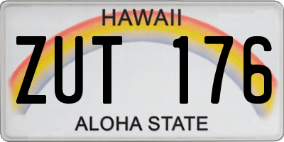 HI license plate ZUT176