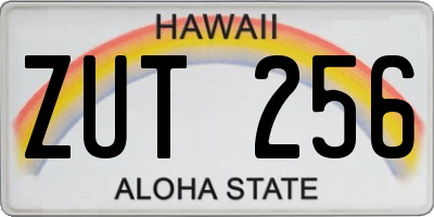 HI license plate ZUT256