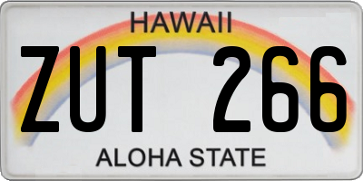 HI license plate ZUT266