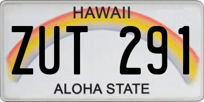 HI license plate ZUT291