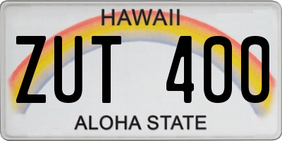 HI license plate ZUT400