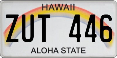 HI license plate ZUT446