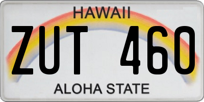 HI license plate ZUT460