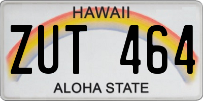HI license plate ZUT464