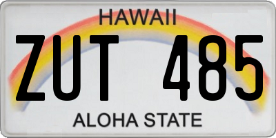 HI license plate ZUT485