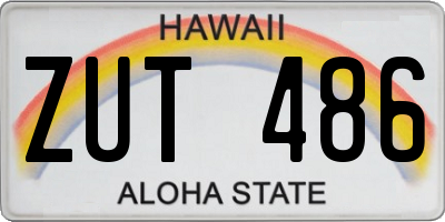 HI license plate ZUT486