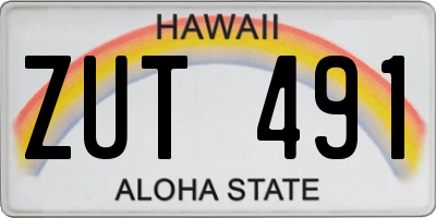 HI license plate ZUT491