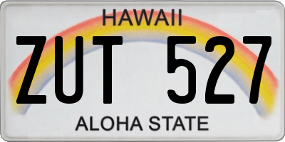 HI license plate ZUT527