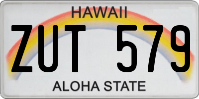 HI license plate ZUT579