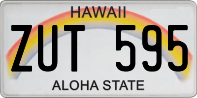 HI license plate ZUT595