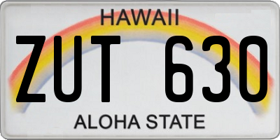 HI license plate ZUT630