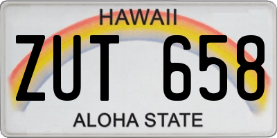 HI license plate ZUT658