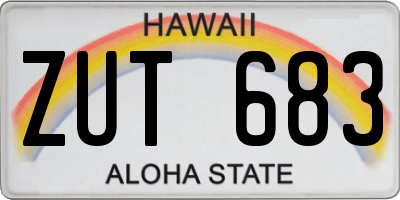 HI license plate ZUT683