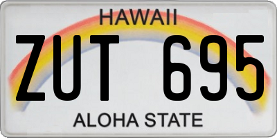 HI license plate ZUT695